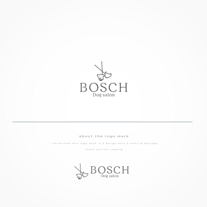 悠希 (yuruta1224)さんの高級トリミングサロン「BOSCH」のロゴへの提案