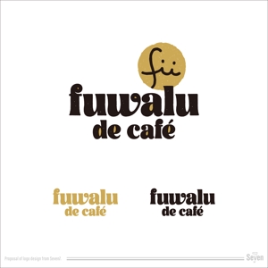 Seven7 (Seven7)さんの映えるカフェ「fuwalu de café」のロゴへの提案