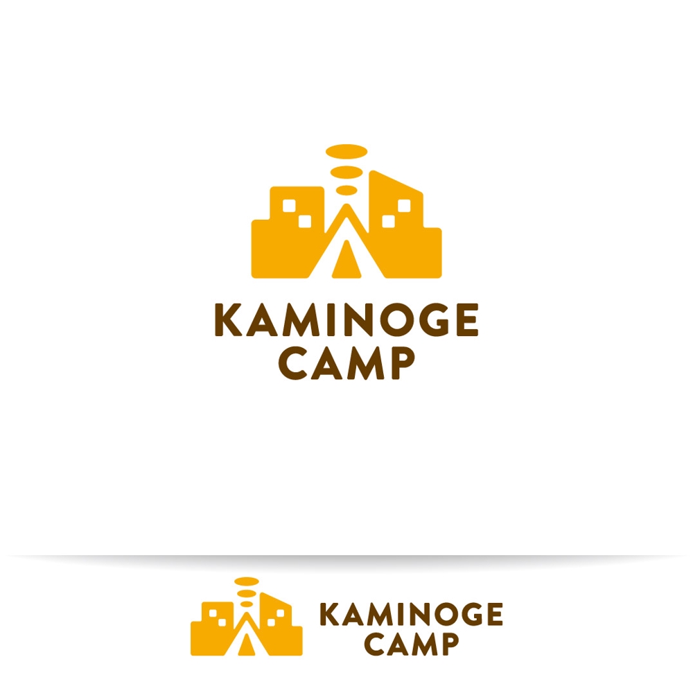 都市型グランピング場『kaminoge CAMP』のロゴ