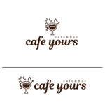 せのお しんや (senoo-shinya)さんのカフェ&バー「cafe yours」のロゴへの提案