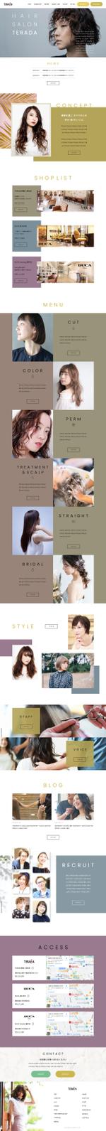 Kaya (1990feb2)さんの【ワイヤーフレーム有】美容院サイトのTOPページ（１ページ）募集！への提案