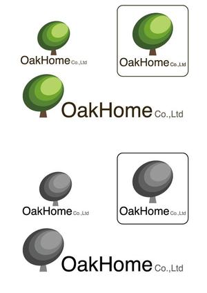 okm07さんの「Oakhome Co.,Ltd」のロゴ作成への提案