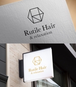 moyo | design (march_kai)さんの床屋・理容室のロゴデザイン「Rutile  Hair & relaxation」への提案