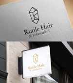 moyo | design (march_kai)さんの床屋・理容室のロゴデザイン「Rutile  Hair & relaxation」への提案