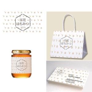 marukei (marukei)さんのはちみつ瓶用シールデザイン　コクボ養蜂園の百花はちみつへの提案