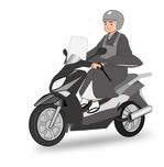 CUBE (cube1)さんのスクーターに乗ったお坊さんのイラストへの提案
