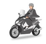 CUBE (cube1)さんのスクーターに乗ったお坊さんのイラストへの提案