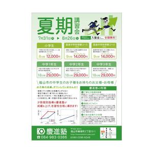 金井あやか (chan_1996)さんの学習塾「慶進塾」の夏期講習会のチラシへの提案