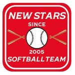 S-DESIGN (Imyme)さんのソフトボールチーム「NEW STARS」の袖ワッペンへの提案