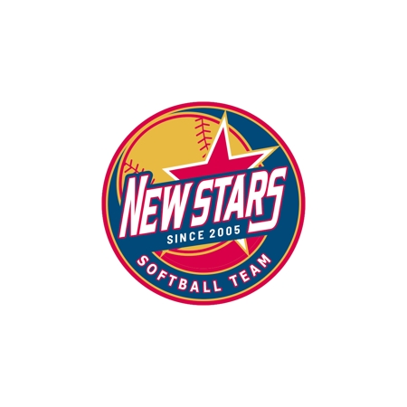 cheo (nrg45153_co)さんのソフトボールチーム「NEW STARS」の袖ワッペンへの提案