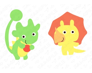 橙　ころも (daidaikoromo)さんのこどものボール遊びプログラム「バルシューレ渋谷」の恐竜キャラクターデザインへの提案
