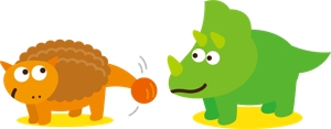 nougo (noguo3)さんのこどものボール遊びプログラム「バルシューレ渋谷」の恐竜キャラクターデザインへの提案