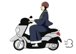 並木ヒノ (namiki)さんのスクーターに乗ったお坊さんのイラストへの提案