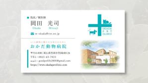 soL design (sol_design01)さんの動物病院　「おかだ動物病院」の名刺デザインへの提案