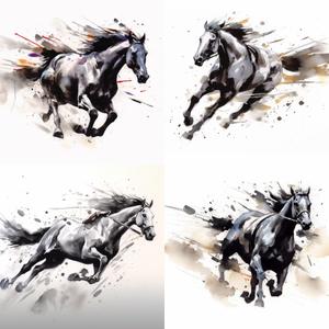 shin_design (shinx1220)さんの競走馬オーナーズクラブHP用のトップページ画像制作依頼（墨絵・水墨画）への提案