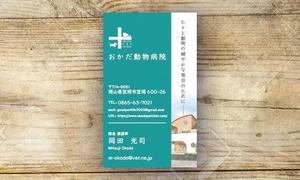 動物カメラマンながとも (torachancamera)さんの動物病院　「おかだ動物病院」の名刺デザインへの提案