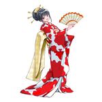asahiya910 (asahiya910)さんの「錦鯉」をイメージした和装の女性のイラスト作成への提案