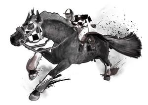 proposer_gaku (proposer_gaku)さんの競走馬オーナーズクラブHP用のトップページ画像制作依頼（墨絵・水墨画）への提案