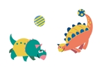 サタケシンイチロウ (sswagyu627)さんのこどものボール遊びプログラム「バルシューレ渋谷」の恐竜キャラクターデザインへの提案