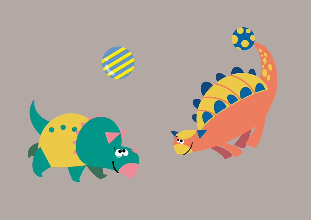こどものボール遊びプログラム「バルシューレ渋谷」の恐竜キャラクターデザイン