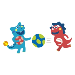 ぽぽ２ (popo2)さんのこどものボール遊びプログラム「バルシューレ渋谷」の恐竜キャラクターデザインへの提案