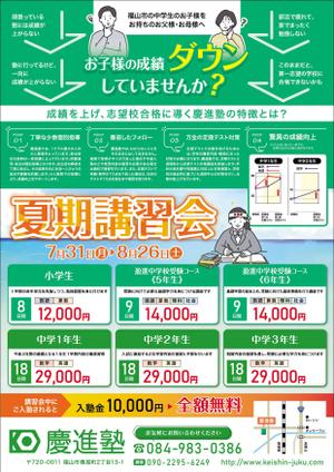 株式会社 メディアハウス (media_house)さんの学習塾「慶進塾」の夏期講習会のチラシへの提案