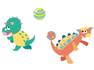サタケシンイチロウ (sswagyu627)さんのこどものボール遊びプログラム「バルシューレ渋谷」の恐竜キャラクターデザインへの提案