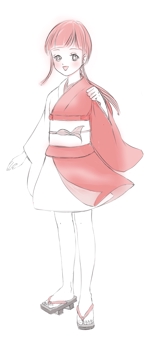 yuri-su (yuri-su)さんの「錦鯉」をイメージした和装の女性のイラスト作成への提案