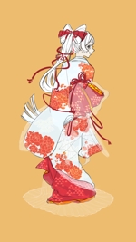 大和 (Yamato_rann)さんの「錦鯉」をイメージした和装の女性のイラスト作成への提案