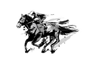 chifo (chifo)さんの競走馬オーナーズクラブHP用のトップページ画像制作依頼（墨絵・水墨画）への提案