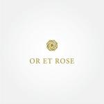 tanaka10 (tanaka10)さんの経験者のためのお洒落なフラワー教室・フラワーコーディネート「OR ET ROSE」のロゴ仕事への提案