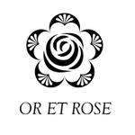 fujio8さんの経験者のためのお洒落なフラワー教室・フラワーコーディネート「OR ET ROSE」のロゴ仕事への提案