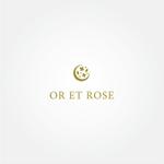 tanaka10 (tanaka10)さんの経験者のためのお洒落なフラワー教室・フラワーコーディネート「OR ET ROSE」のロゴ仕事への提案