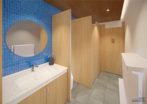 grastudio_moriya (moriya-gra)さんの和食店　男子トイレの空間・内装デザインの募集への提案