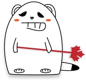さんのカナダをPRするゆるキャラ「かなたん」のデザインへの提案