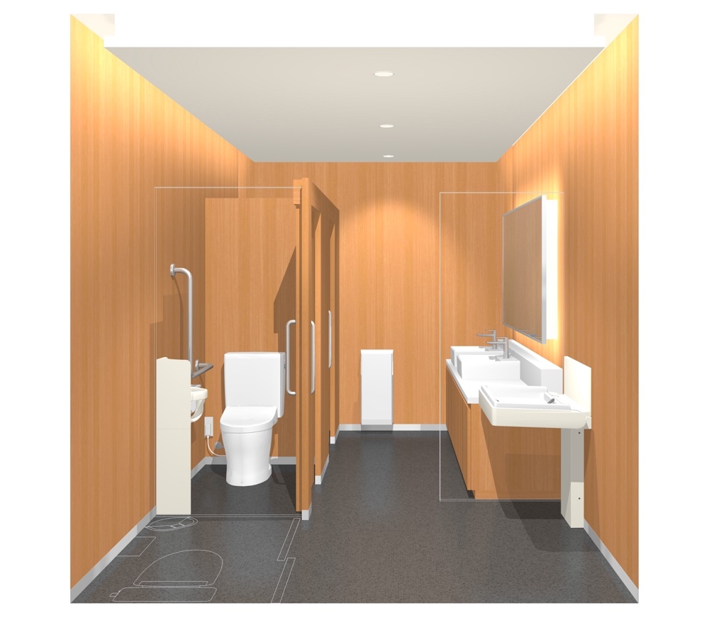 和食店　男子トイレの空間・内装デザインの募集