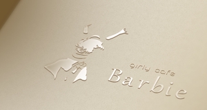 basek (Basek)さんの「girly cafe Barbie(ガーリーカフェバービー)」のロゴ作成への提案