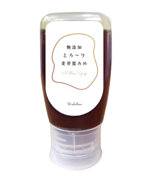 pachipachi design (yukokubai)さんの「無添加とろ～り麦芽蜜あめ」/水飴の商品ラベルのデザインへの提案