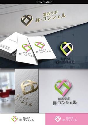 VNFdesign (late_design)さんの婚活・結婚相談所事業　【婚活ラボ　絆・コンシェル】のロゴへの提案