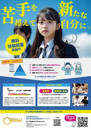 おりがみ (mkmkmkmk)さんの「家庭教師のKeys」のチラシに関するデザイン案【夏をイメージしたもの】への提案