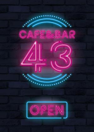 Bell's Graphic (szkyt27)さんのカフェバー「Cafe and Bar 43」のフライヤーへの提案