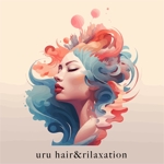 YouS (YouS_)さんの美容院　【uru hair&rilaxation】　のロゴへの提案