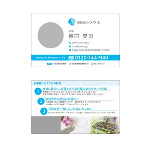 古海 (furumi-s)さんの家族葬ホール「家族葬のソウネ」の名刺デザインへの提案