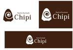 arc design (kanmai)さんのNail&Eyelashサロン「Chipi」のロゴへの提案