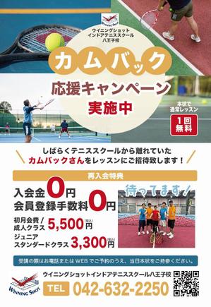 株式会社toYou (tonsan21)さんのテニススクールの再入会キャンペーンハガキへの提案
