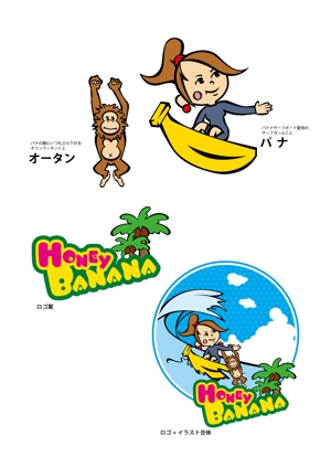 yasuさんのサーフガール系のショップのロゴ、キャラクターをお願いします！！への提案