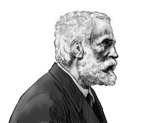 前田（帯田） (obita_marumi)さんのアント・ニガウディとスティーブ・ジョブズの写実的な似顔絵への提案