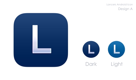 Product Icon Studio (Hiroki_N)さんの会員登録者数150万人以上！「Lancers」のAndroidアプリのアイコンデザインへの提案