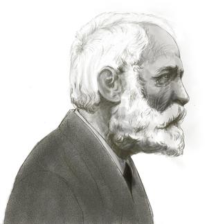 【リアルタッチの似顔絵】Jun (universal_design)さんのアント・ニガウディとスティーブ・ジョブズの写実的な似顔絵への提案