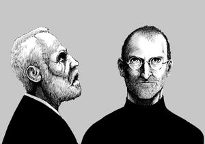 早川修 (hayakawaz)さんのアント・ニガウディとスティーブ・ジョブズの写実的な似顔絵への提案